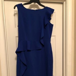Calvin Klein size 14 blue ruffle dress